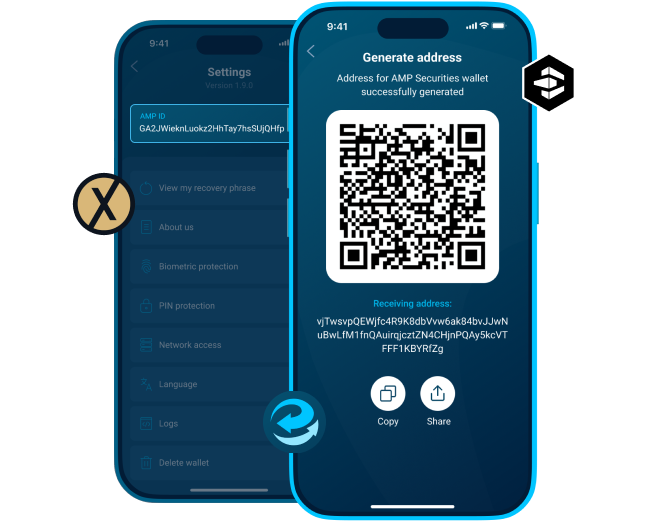 AMP security tokens