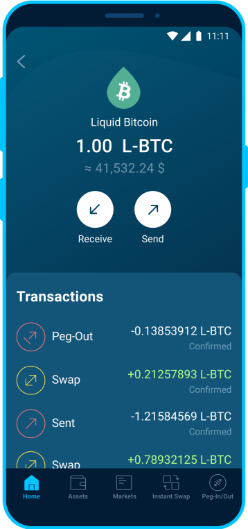 Android with SideSwap app