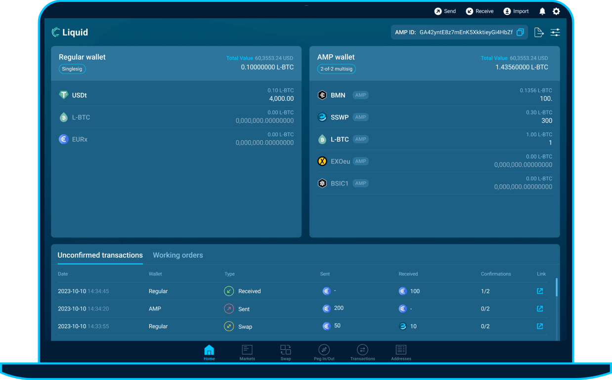 Computer with SideSwap app